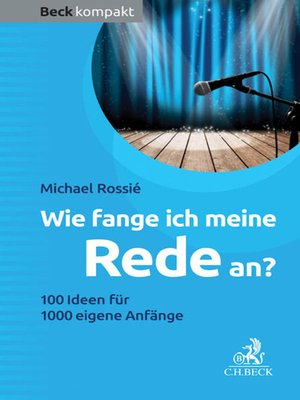 cover image of Wie fange ich meine Rede an?